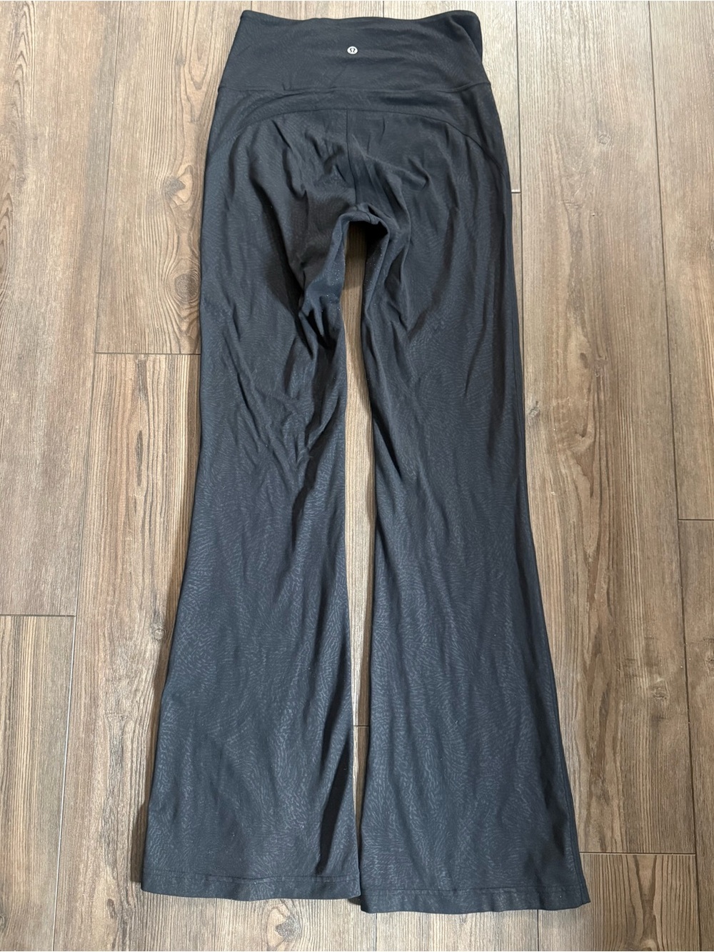 Lululemon Groove Pants Flare Yoga Leggings Black Jacquard High Rise Women’s 8